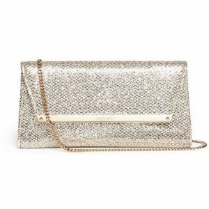 Jimmy Choo Margot Champagne
Glitter Fabric Clutch
